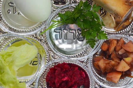 passover-seder-plate-with-the-seventh-symbolic-item-used-during-the ...