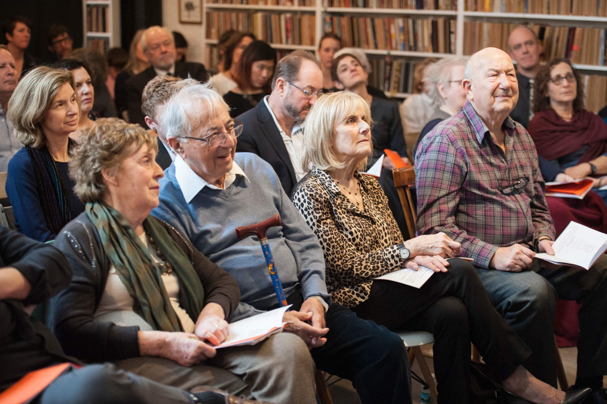 geezers at meeting or lecture